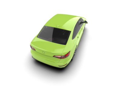 Araba beyaz arka planda izole edilmiş. 3 Boyutlu Hazırlama.