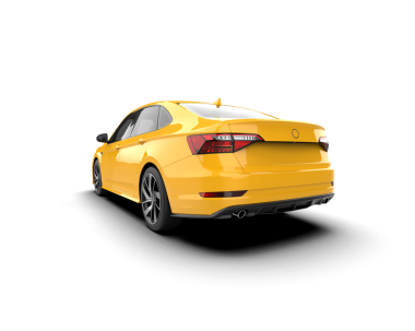 Siyah arka planda izole edilmiş gerçekçi modern bir araba. 3d oluşturma