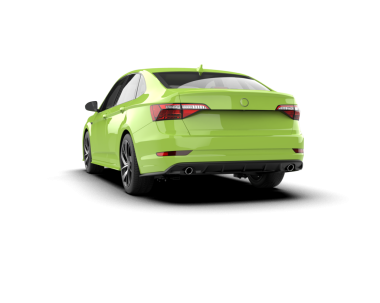 modern yeşil sedan araba