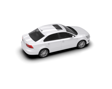 3 boyutlu araba beyaz üzerine izole edilmiş.