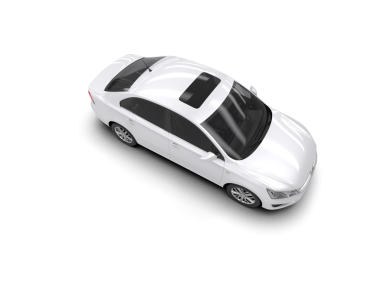 araba beyaz arkaplanda izole edildi