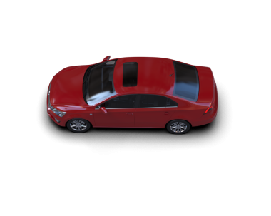 kırmızı araba beyaz arkaplanda izole edildi