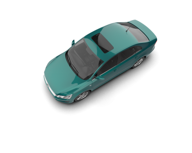 Araba yan görüntüsü beyaz arkaplanda izole edilmiş. 3d illüstrasyon