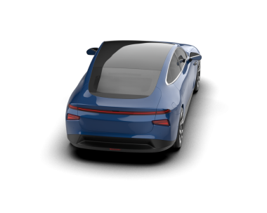 electric car on a black background.