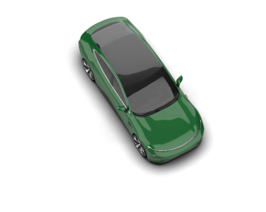 3 boyutlu yeşil araba.