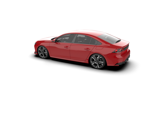 Beyaz arka planda modern bir araba. 3d oluşturma