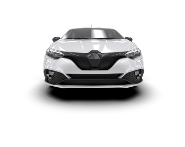 Modern araba arka planda izole edilmiş. 3d oluşturma