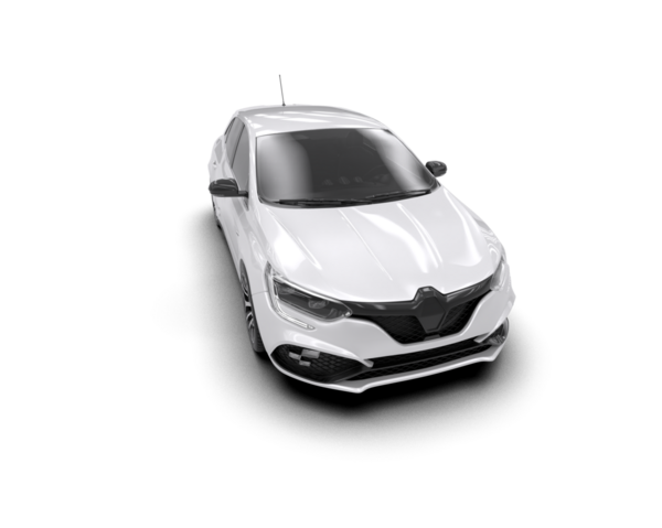 araba beyaz arkaplanda izole edildi.