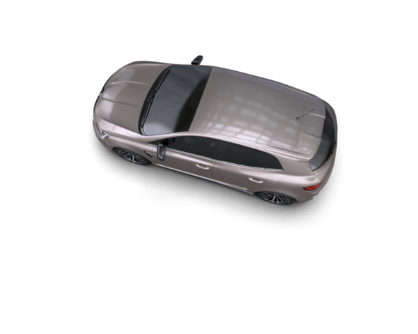 Modern araba siyah arka planda izole edilmiş. 3 Boyutlu Hazırlama