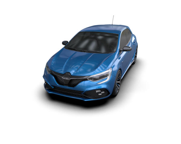 Araba beyaz arka planda izole edilmiş. 3D görüntüleme - 3D