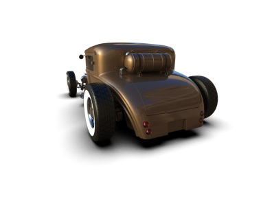 Siyah arka planda modern bir araba. 3d oluşturma