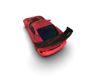 Bozuk bir arabanın 3 boyutlu resmi