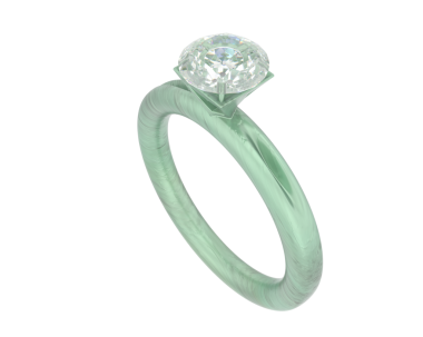 Alyans beyaza izole edilmiş. 3d oluşturma