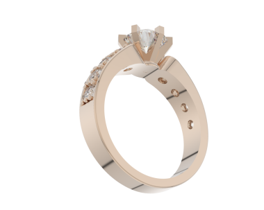 Beyaz arkaplanda elmas izole edilmiş altın yüzük.