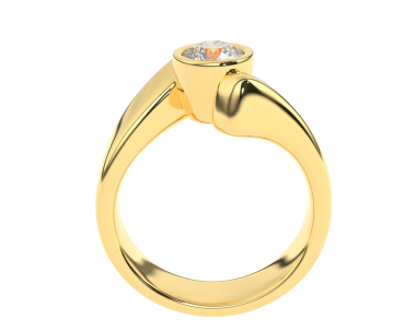 Elmaslı altın yüzük beyazda izole