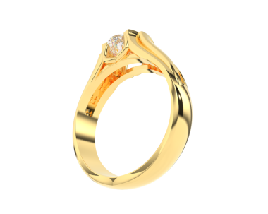 Beyaz arkaplanda izole edilmiş altın yüzük 3 d illüstrasyon