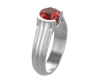 Elmaslı kırmızı elmas yüzük