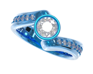 Elmas alyanslı elmas yüzük.