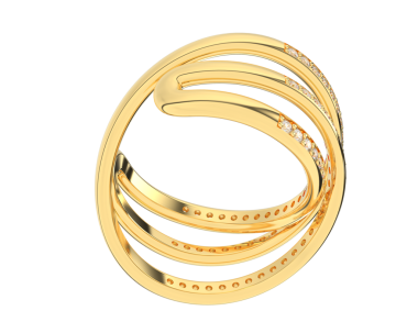 beyaz zemin üzerine altın yüzük