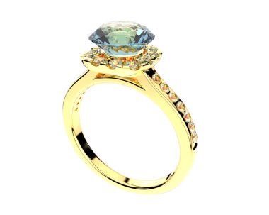 Elmaslı altın yüzük. Mücevherli. Siyah bir arka planda izole edilmiş. yüksek kaliteli resim