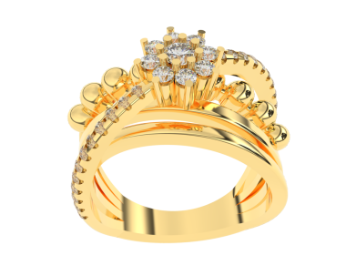 Altın yüzükle bembeyaz bir elmas