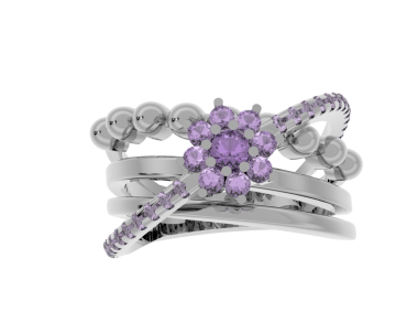 jewelry with diamonds on black background