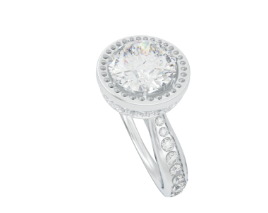 Alyansı beyaz karo ile izole.