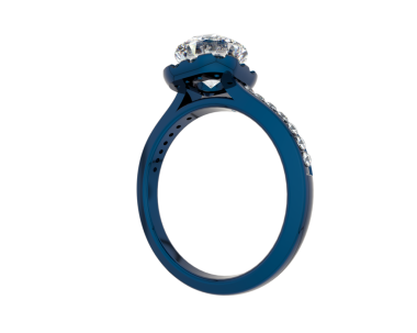 Beyaz üzerine Elmas Nişan Yüzüğü