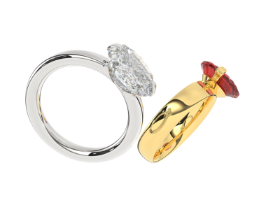 Beyaz arka planda alyanslar. 3d oluşturma.