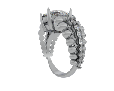 siyah arka plan üzerine Pırlantalı gümüş bilezik