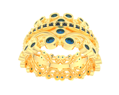 Altın rengi barok süsü