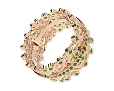 Dekoratif fraktal yaratımın beyaz arkaplanda izole edilmiş 3 boyutlu canlandırması