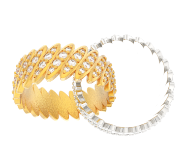 Altın bilezik ve elmas