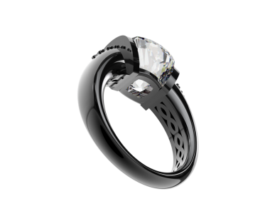 Elmaslı gümüş alyans. izole edilmiş