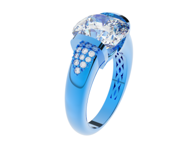 Nişan yüzüğünün üç boyutlu resmi.