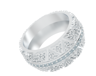 Beyaz elmaslı alyans