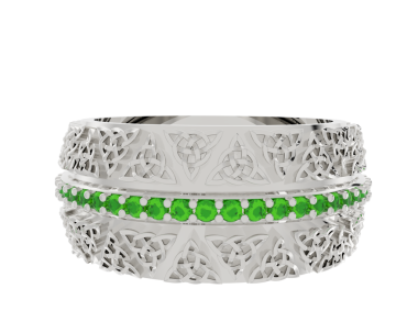 Beyaz arka planda izole edilmiş beyaz alyans.