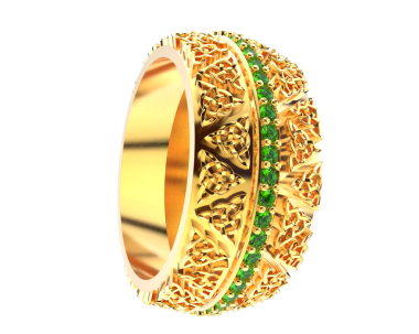 Elmaslı altın yüzük.