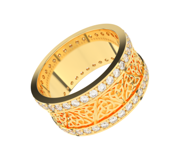 Elmaslı altın mücevher. izole vektör