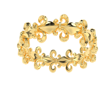 Beyaz arkaplanda izole edilmiş altın mücevherler