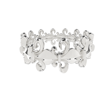 Beyaz arkaplanda elmas bilezik