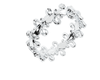 Gümüş Zincir üzerinde beyaz izole.