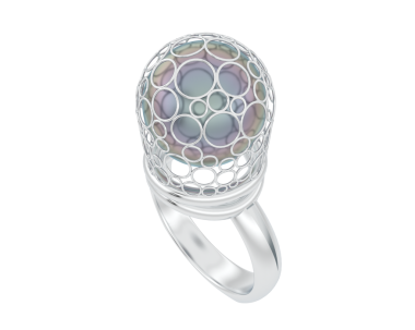 3 boyutlu beyaz inci işlemeli.