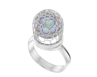 İncili 3 boyutlu mücevher.