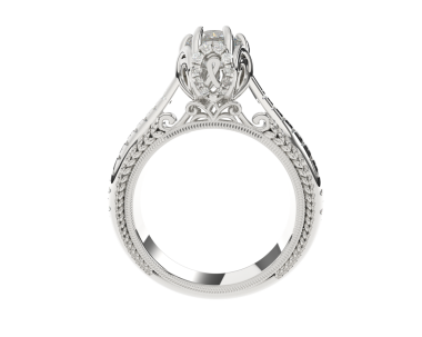 beyaz bir arka plan üzerinde izole gümüş yüzük