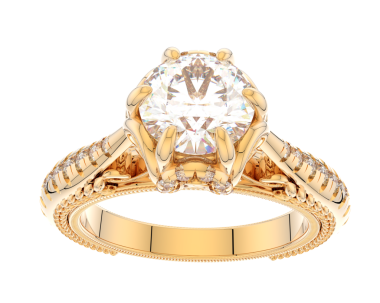 elmas alyans beyaz zemin üzerine