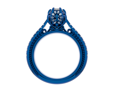 Mavi gemstone takı yüzük