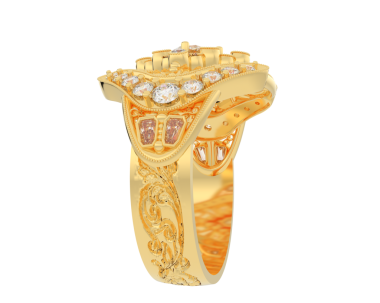 Elmaslı altın yüzük..