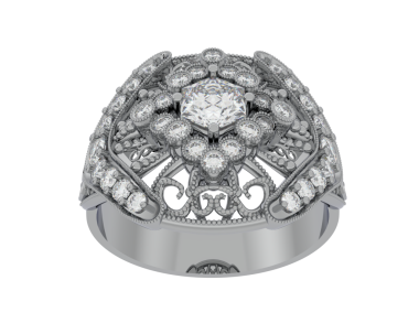 Pırlantalı gümüş yüzük