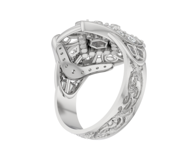 Beyaz arka planda elmas bilezik var. lüks aksesuar